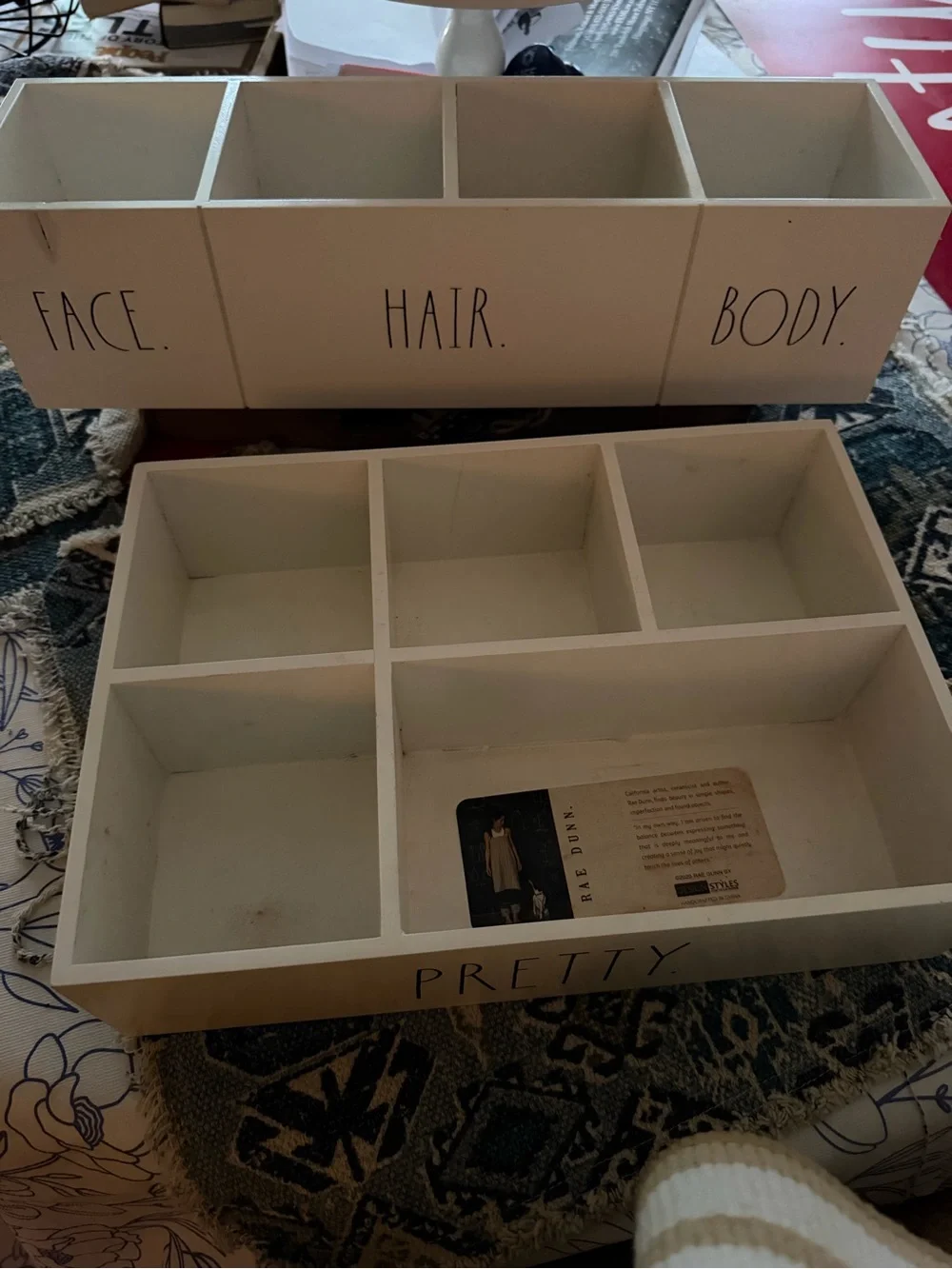 Wooden Hair Organizer Box - White